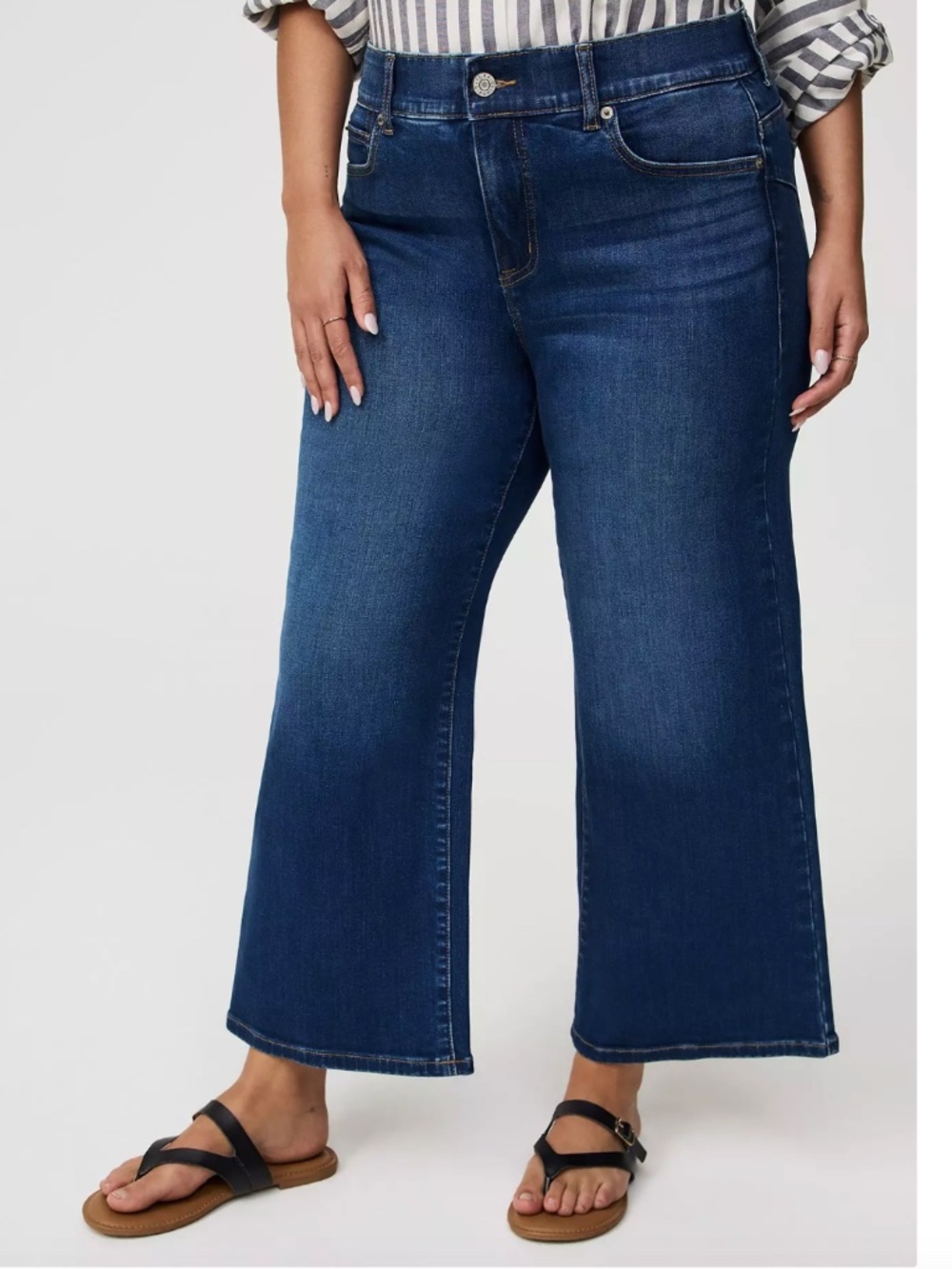 Torrid Bombshell High-Rise Wide Leg Crop Jean